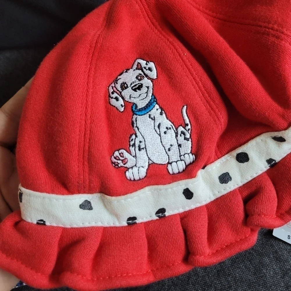 VTG‎ Disney Red 101 Dalmatians Ruffle Hat